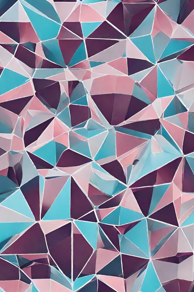 Wallpaper background of purple and blue crystal pattern. This is AI generated. 
