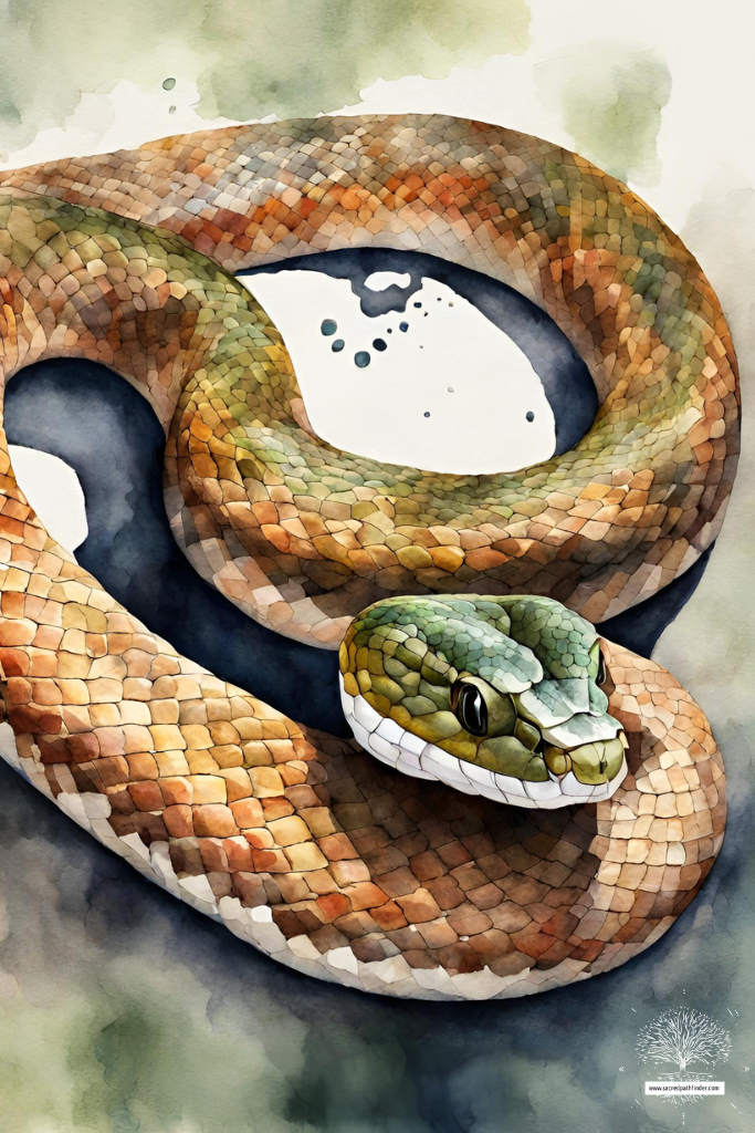 AI generated photo of a watercolor painting of a snake