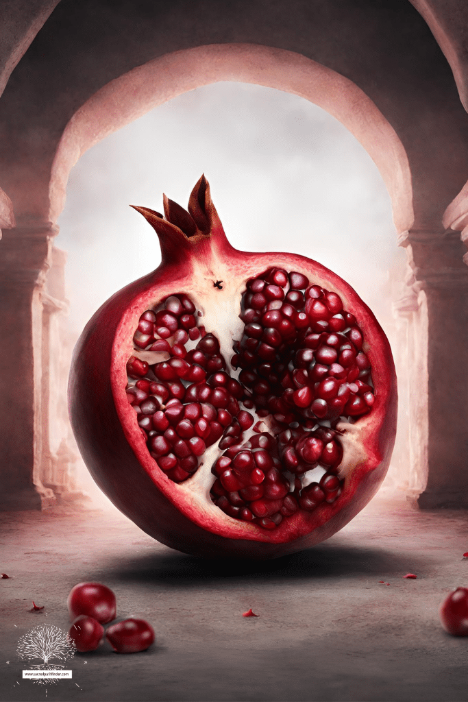 AI generated photo of a pomegrante in the underworld