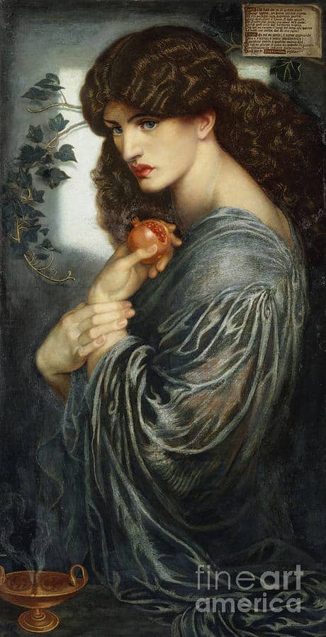Proserpine is a painting by Dante Gabriel Rossetti which was uploaded on February 7th, 2014.