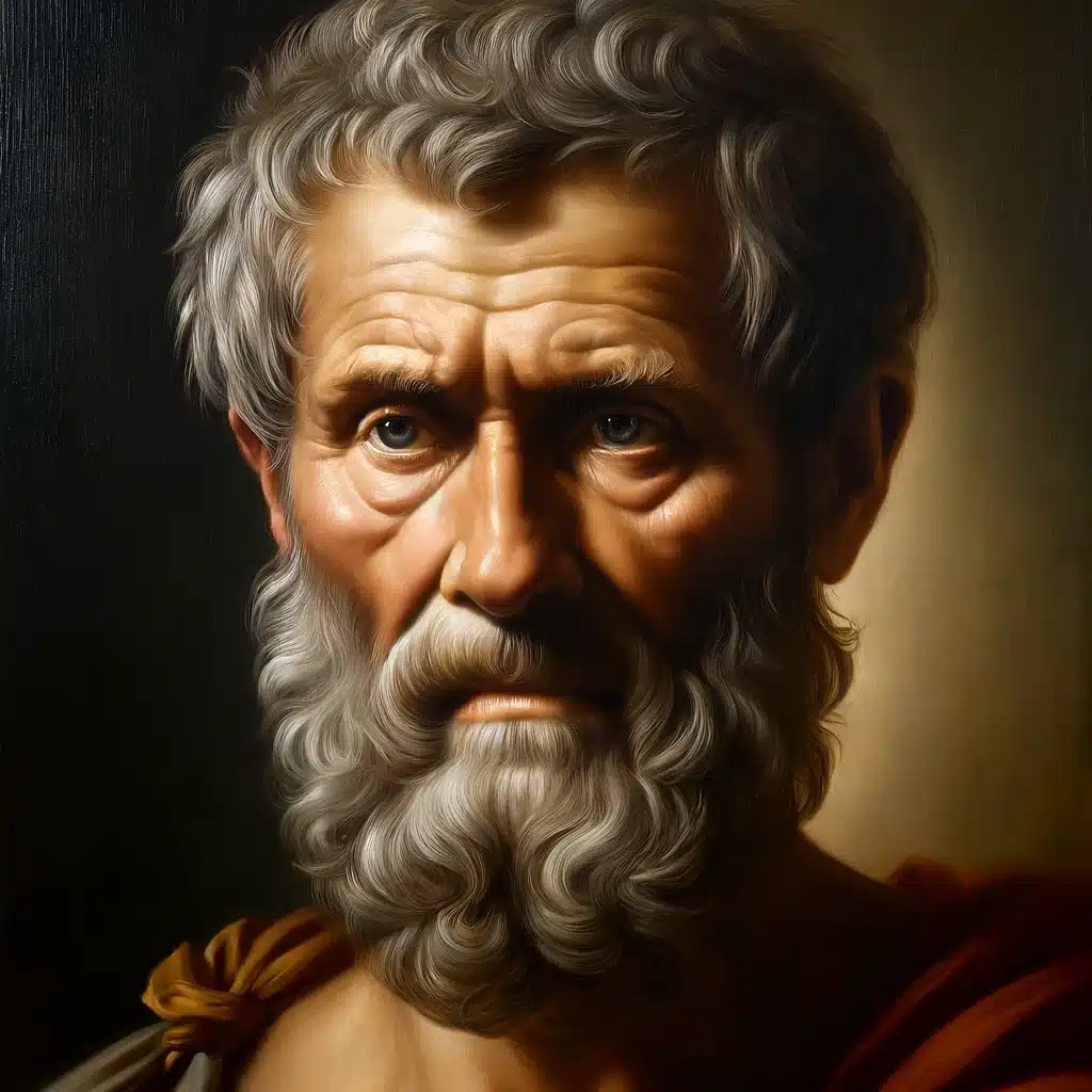 ai generated photo of the philosopher Seneca, in an oil painting format