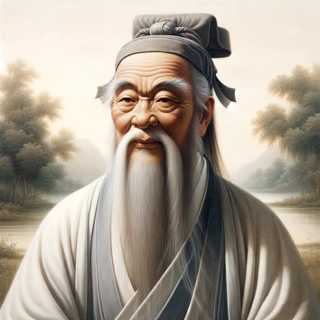 ai generated oil painting of the philosopher Confucius